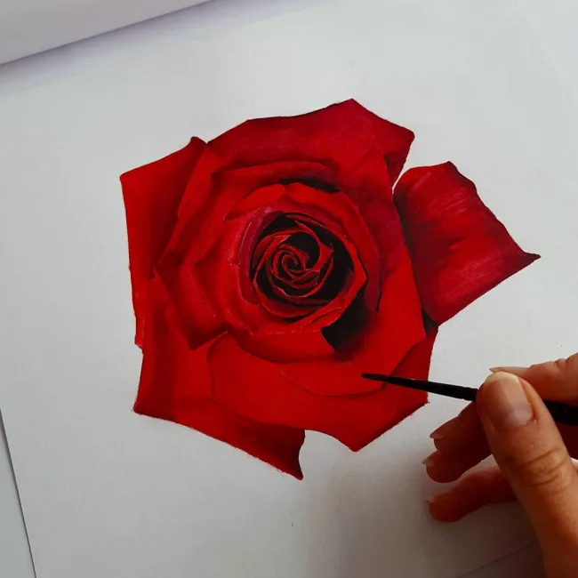 Handmade Rose Design by MK Artist